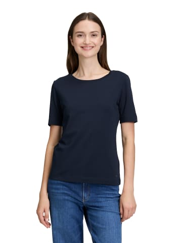 BETTY & CO Basic Shirt mit Rundhalsausschnitt in Dunkelblau