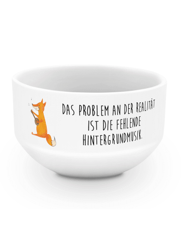 Mr. & Mrs. Panda Suppenschüssel Fuchs Gitarre mit Spruch in Weiß