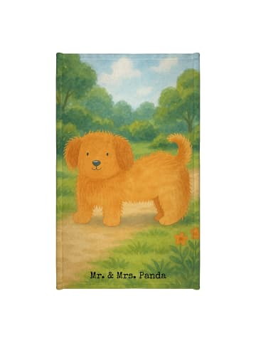 Mr. & Mrs. Panda Handtuch Hund Flauschig Design ohne Spruch in Weiß