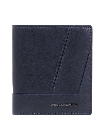 Piquadro Carl Geldbörse RFID Schutz Leder 10 cm in blue