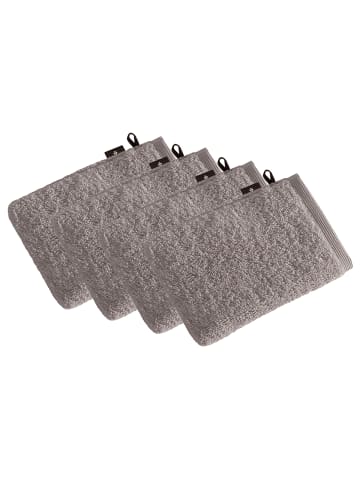 Vossen 4er Pack Waschhandschuh in pearl grey