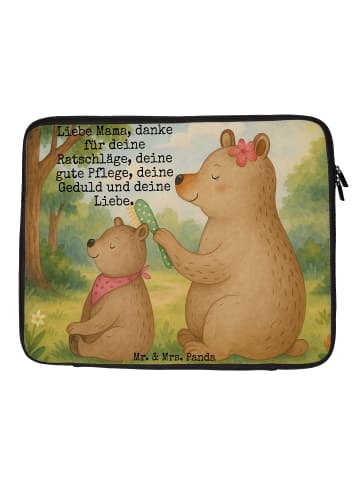 Mr. & Mrs. Panda Laptop Hülle Bär Kind Design mit Spruch in Weiß