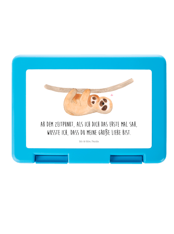 Mr. & Mrs. Panda Aufbewahrungsbox Faultier Kind mit Spruch in Weiß