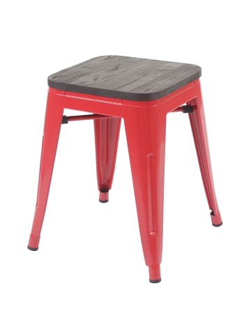 MCW 2er-Set Hocker A73 im Industriedesign stapelbar, Rot