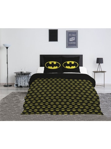 Batman Batman 3-teiliges Bettwäsche-Set – 1x Deckenbezug (240x220) & in Schwarz