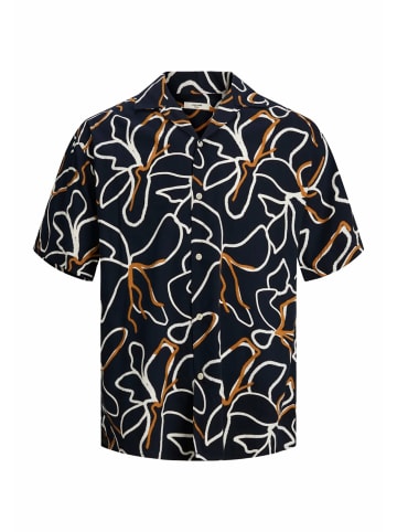 Jack & Jones Kurzarm FreizeitHemd für Herren in dunkel-blau