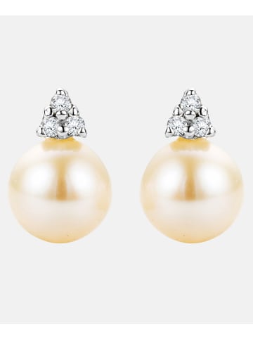 Diamant L'éternel Ohrstecker aus 375 Weißgold mit Diamant mit Perle