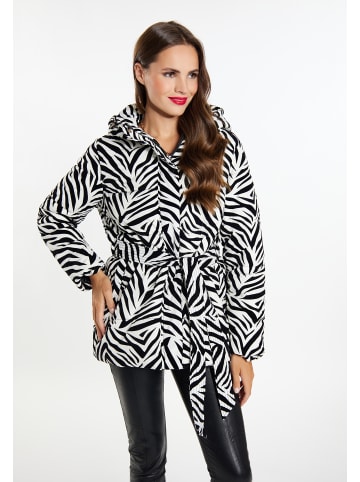 faina Steppjacke Mit Zebra-Print in Weiss Zebra