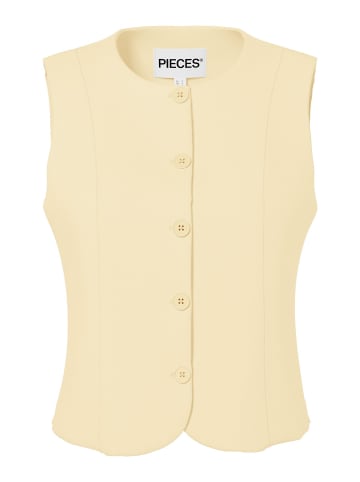 Pieces Weste in French Vanilla