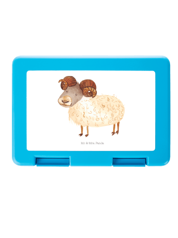 Mr. & Mrs. Panda Brotbox Sternzeichen Widder ohne Spruch in Weiß