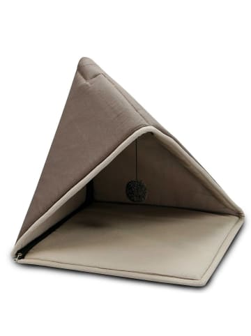 WOLTERS Eco-Well Katzen Spielzelt Kuschelzelt 40 x 40 cm, braun/beige