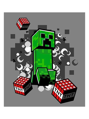 Minecraft Flanelldecke Minecraft Creeper - (L) 160 cm x (B) 130 cm in Grau