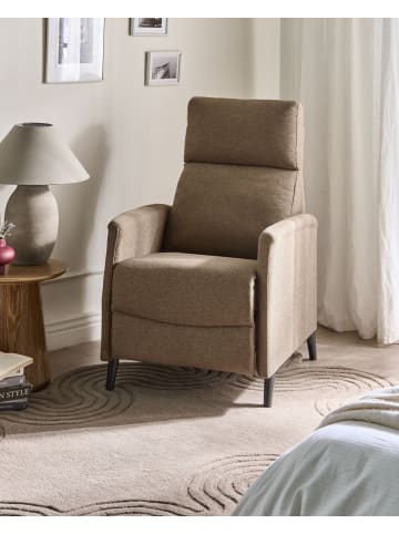 Beliani Fernsehsessel SELVIK in Braun/Schwarz - (W) 69 x (H) 103 x (L) 80 cm