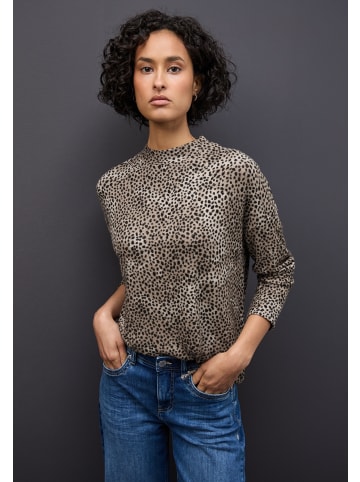 Street One Shirt in taupe schwarz