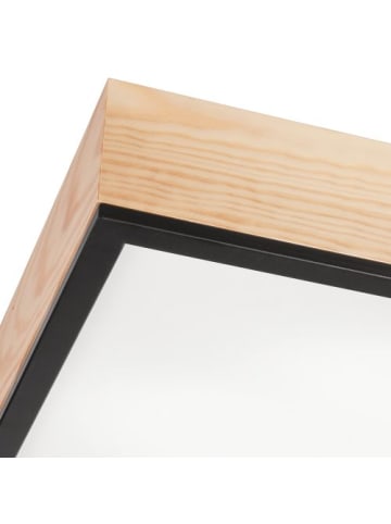 Licht-Erlebnisse Deckenlampe (B)48 x (L)48 x (H)9 cm in Pinie Weiß SchwarzPinie Weiß Schwarz