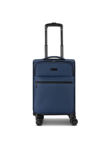 Bugatti Valencia Soft 4 Rollen Kabinentrolley S 55 cm mit Dehnfalte navy