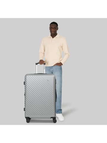 Check.In Paradise 2.0 4 Rollen Trolley L 78 cm mit Dehnfalte in stone grey