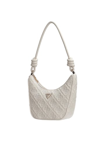 Guess Adelasia Top Zip - Schultertasche 24 cm (Black) in off white
