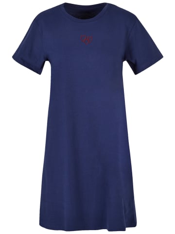 F4NT4STIC T-Shirt Kleid Red Hearts Bestickt in lightnavy