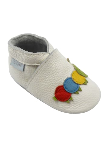 Basrakids Baby Krabbelschuhe aus Leder, weiche Lauflernschuhe mit rutschfester Sohle 