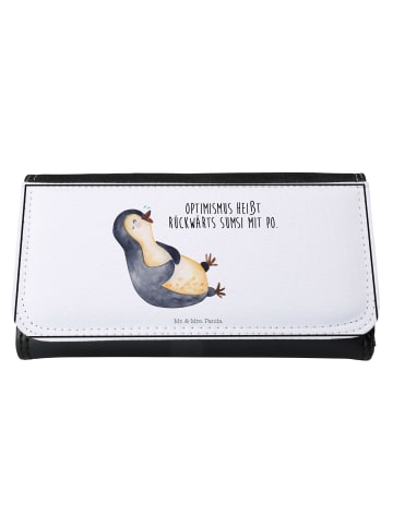 Mr. & Mrs. Panda Damen Portemonnaie Pinguin Lachen mit Spruch in Weiß