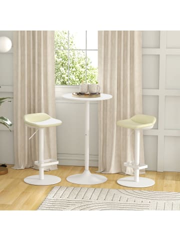 HOMCOM Bartisch in Weiß 60L x 60B x 102H cm