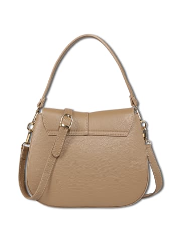 Toscanto Leder Umhängetasche Toscanto Tasche taupe, beige ca. 27cm