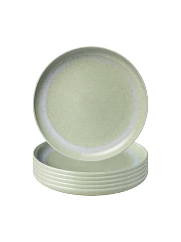 like. by Villeroy & Boch 6er Set Frühstücksteller Perlemor Alga in ø 23,8 cm in grün