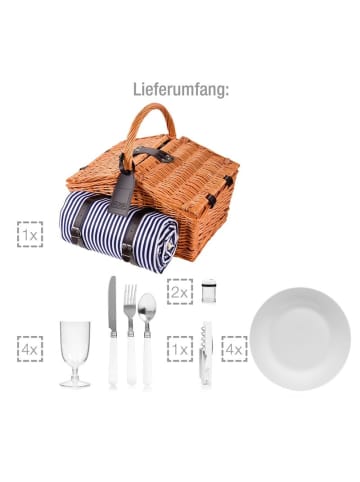 Sänger Picknickkorb Sylt in Braun