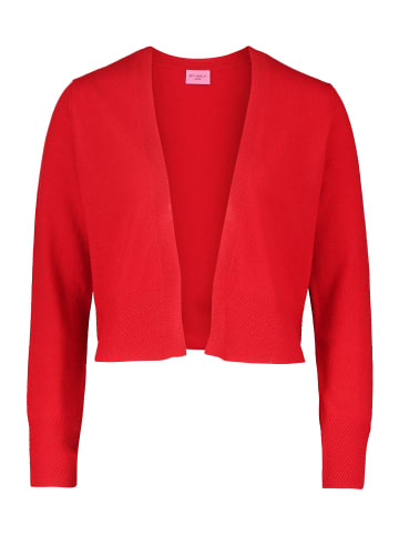 Betty Barclay Kaschmir-Strickjacke mit Rippbündchen in Rot
