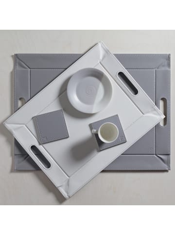 FREEFORM Untersetzer DUO, 4er Set, Grau/Weiß