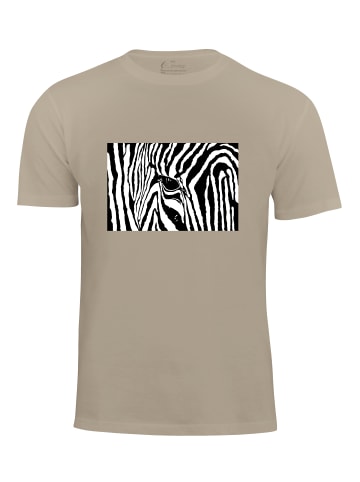 Cotton Prime® T-Shirt Black & White Zebra Eye in beige