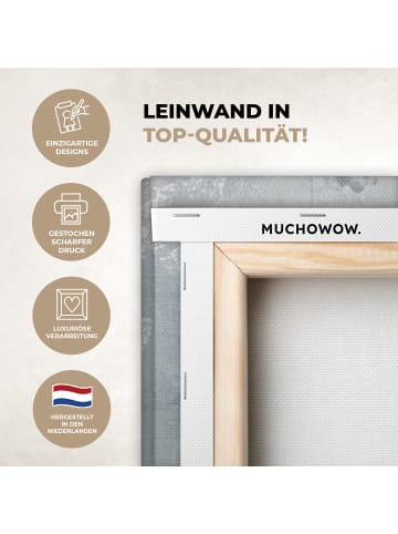 MuchoWow Leinwand bilder Abstrakte Kunst gold grau (BxH)
