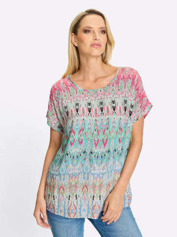 Heine Druckbluse in rosé-schilf-bedruckt