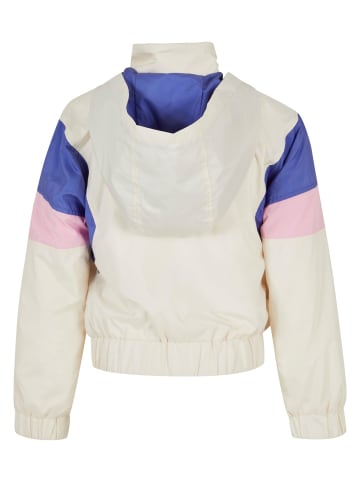 Urban Classics Urban Classics Damen Girls Light 3-Tone Pull Over Jacket in whitesand/purpleday/girlypink