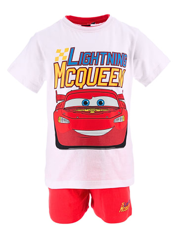 Disney Cars 2tlg.Outfit T-Shirt & Shorts Disney Cars Lightning McQueen in Weiß