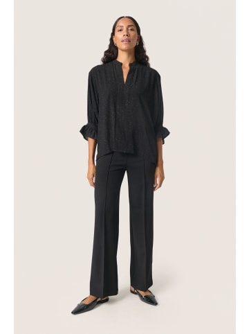 Soaked in Luxury Langarm-Bluse SLVina Lockere Passform in Black