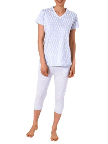 NORMANN Capri Pyjama kurzarm Ananas - 44482 in lila