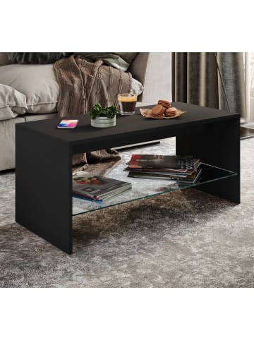 VCM  Sofatisch Couchtisch Glas Wisal in Schwarz