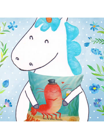 Mr. & Mrs. Panda Zierkissen Hummer Weizen Design ohne Spruch in Weiß