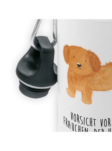 Mr. & Mrs. Panda Trinkflasche Hund Flauschig mit Spruch in Weiß