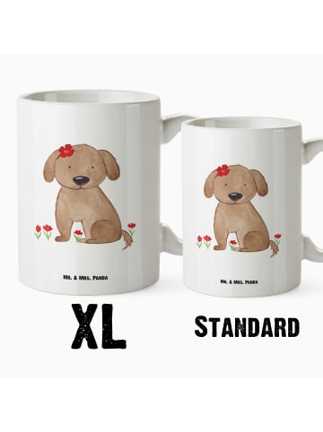 Mr. & Mrs. Panda Riesenkaffeetasse Hund Dame ohne Spruch in Weiß