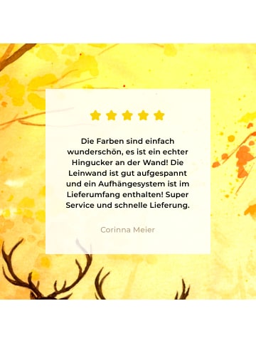 MuchoWow Leinwand bilder Herbsthirsche (BxH)