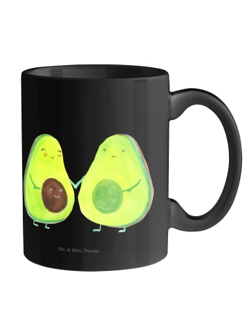 Mr. & Mrs. Panda Keramiktasse Avocado Pärchen ohne Spruch in Schwarz