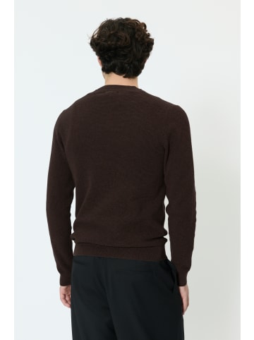 Matinique Strickpullover MAlagoon Gerade Passform in Chocolate Brown