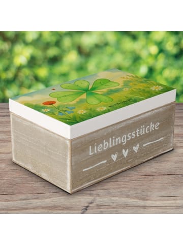 Mr. & Mrs. Panda Aufbewahrungsbox Blume Kleeblatt Design ohne Sp... in Weiß