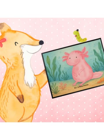 Mr. & Mrs. Panda Tischunterlage Axolotl Niedlich Design ohne Spruch in Weiß