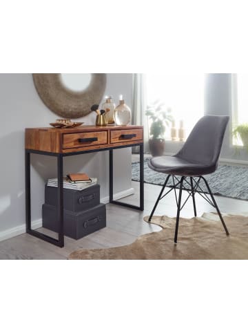 FineBuy Konsolentisch in Braun / Sheesham / 90x36x77