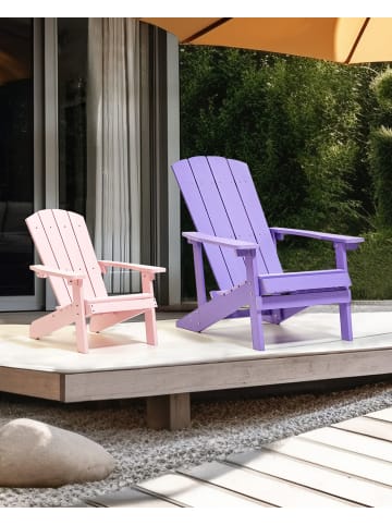 Beliani Kindersessel ADIRONDACK in Rosa - (W) 40 x (H) 64 x (L) 50 cm