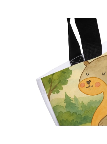 Mr. & Mrs. Panda Beutel Otter Bauch Design mit Spruch in Weiß